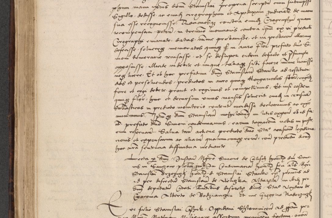 Zdjęcie nr 578 dla obiektu archiwalnego: INRI. Acta actorum, obligacionum et sentenciarum tam interlocutoriarum quam diffinitivarum coram reverendo patre ac egregio viro domino Jacobo Erciss[o]wski decretorum doctorem, canonico et officiali generali Cracoviensi ad annum Domini 1528, indicionem primam, pontificatus sanctissimi in Christo patris et domini domini Clementis divina probidendcia pape seprtimi, annum quintum, per Stanislaum de Mordi legalem consistorii notarium omine felici inchoantur