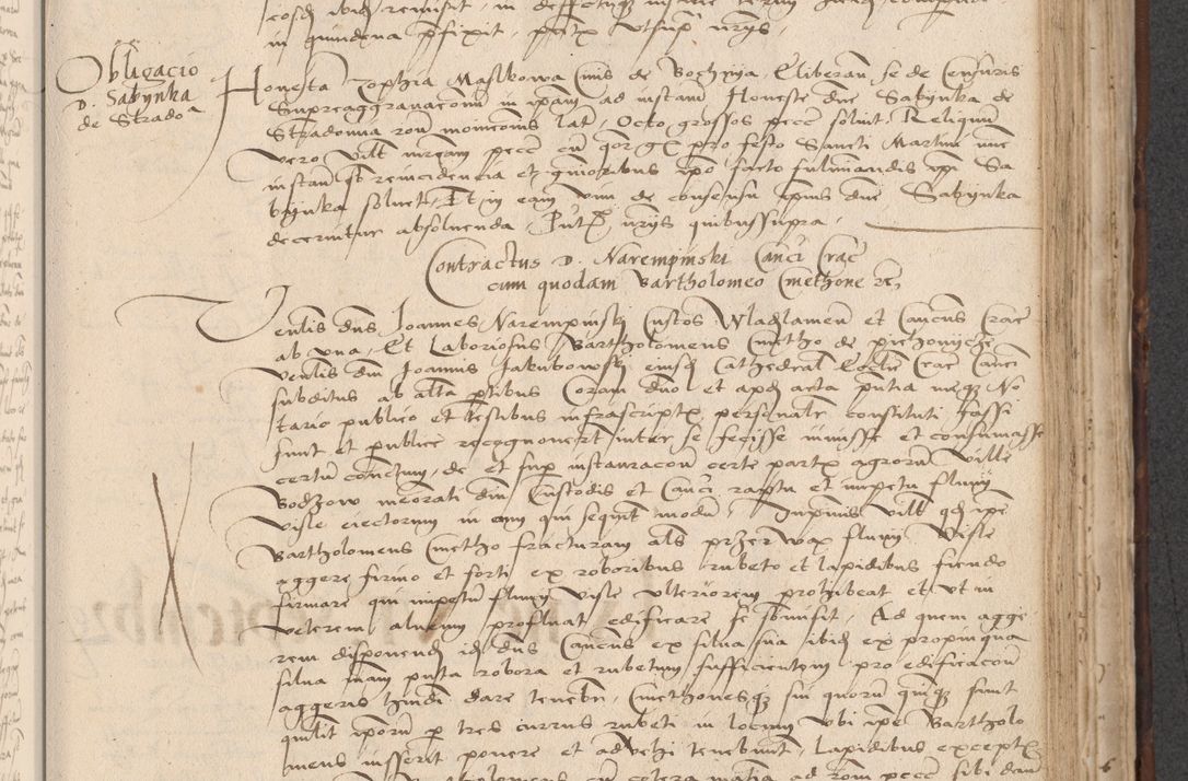 Zdjęcie nr 569 dla obiektu archiwalnego: INRI. Acta actorum, obligacionum et sentenciarum tam interlocutoriarum quam diffinitivarum coram reverendo patre ac egregio viro domino Jacobo Erciss[o]wski decretorum doctorem, canonico et officiali generali Cracoviensi ad annum Domini 1528, indicionem primam, pontificatus sanctissimi in Christo patris et domini domini Clementis divina probidendcia pape seprtimi, annum quintum, per Stanislaum de Mordi legalem consistorii notarium omine felici inchoantur