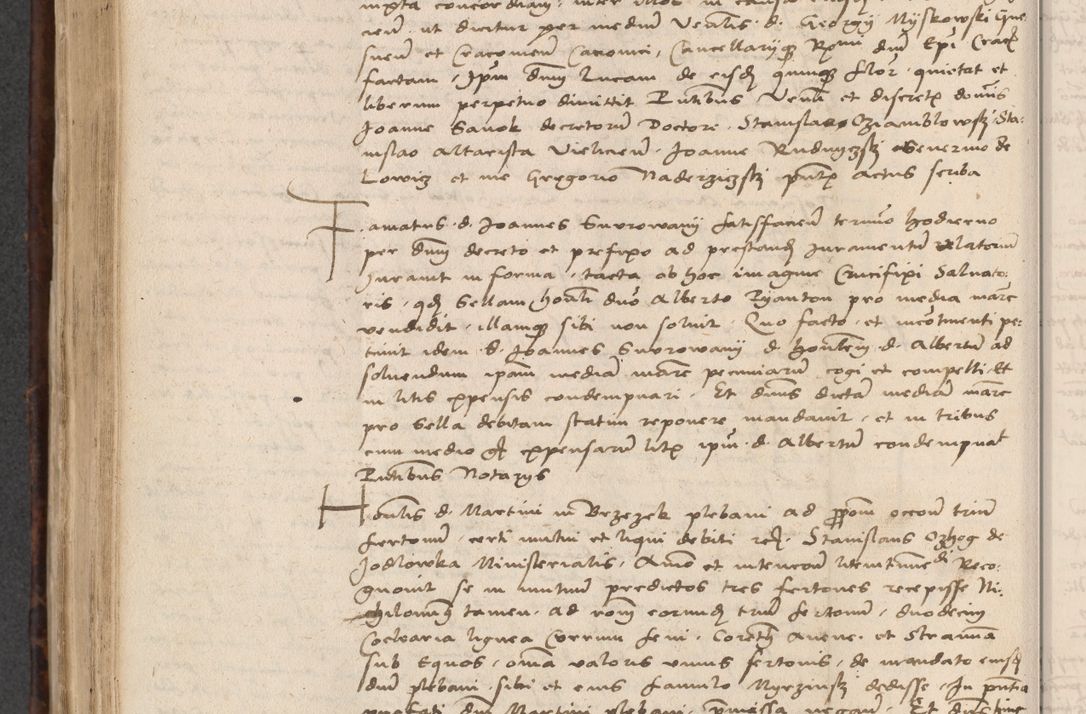 Zdjęcie nr 540 dla obiektu archiwalnego: INRI. Acta actorum, obligacionum et sentenciarum tam interlocutoriarum quam diffinitivarum coram reverendo patre ac egregio viro domino Jacobo Erciss[o]wski decretorum doctorem, canonico et officiali generali Cracoviensi ad annum Domini 1528, indicionem primam, pontificatus sanctissimi in Christo patris et domini domini Clementis divina probidendcia pape seprtimi, annum quintum, per Stanislaum de Mordi legalem consistorii notarium omine felici inchoantur