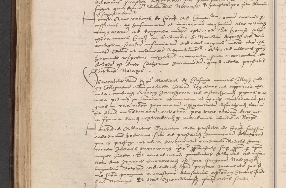 Zdjęcie nr 536 dla obiektu archiwalnego: INRI. Acta actorum, obligacionum et sentenciarum tam interlocutoriarum quam diffinitivarum coram reverendo patre ac egregio viro domino Jacobo Erciss[o]wski decretorum doctorem, canonico et officiali generali Cracoviensi ad annum Domini 1528, indicionem primam, pontificatus sanctissimi in Christo patris et domini domini Clementis divina probidendcia pape seprtimi, annum quintum, per Stanislaum de Mordi legalem consistorii notarium omine felici inchoantur
