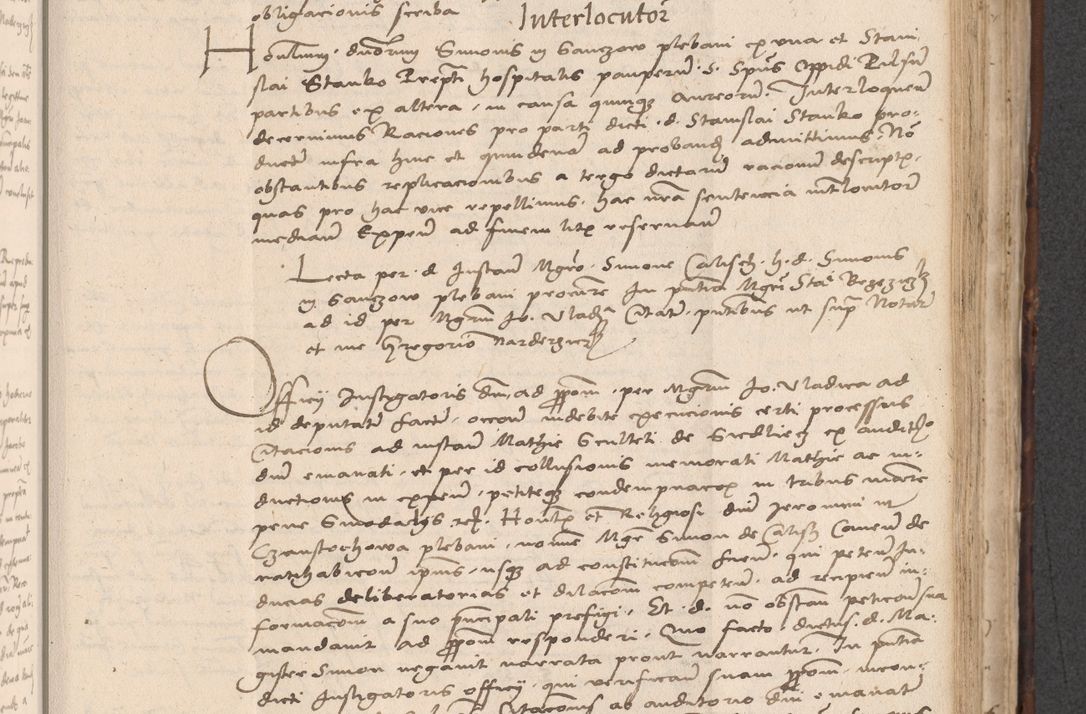 Zdjęcie nr 535 dla obiektu archiwalnego: INRI. Acta actorum, obligacionum et sentenciarum tam interlocutoriarum quam diffinitivarum coram reverendo patre ac egregio viro domino Jacobo Erciss[o]wski decretorum doctorem, canonico et officiali generali Cracoviensi ad annum Domini 1528, indicionem primam, pontificatus sanctissimi in Christo patris et domini domini Clementis divina probidendcia pape seprtimi, annum quintum, per Stanislaum de Mordi legalem consistorii notarium omine felici inchoantur