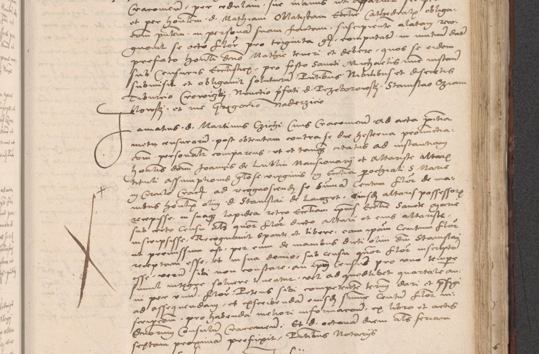 Zdjęcie nr 531 dla obiektu archiwalnego: INRI. Acta actorum, obligacionum et sentenciarum tam interlocutoriarum quam diffinitivarum coram reverendo patre ac egregio viro domino Jacobo Erciss[o]wski decretorum doctorem, canonico et officiali generali Cracoviensi ad annum Domini 1528, indicionem primam, pontificatus sanctissimi in Christo patris et domini domini Clementis divina probidendcia pape seprtimi, annum quintum, per Stanislaum de Mordi legalem consistorii notarium omine felici inchoantur