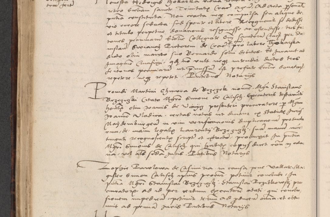 Zdjęcie nr 524 dla obiektu archiwalnego: INRI. Acta actorum, obligacionum et sentenciarum tam interlocutoriarum quam diffinitivarum coram reverendo patre ac egregio viro domino Jacobo Erciss[o]wski decretorum doctorem, canonico et officiali generali Cracoviensi ad annum Domini 1528, indicionem primam, pontificatus sanctissimi in Christo patris et domini domini Clementis divina probidendcia pape seprtimi, annum quintum, per Stanislaum de Mordi legalem consistorii notarium omine felici inchoantur