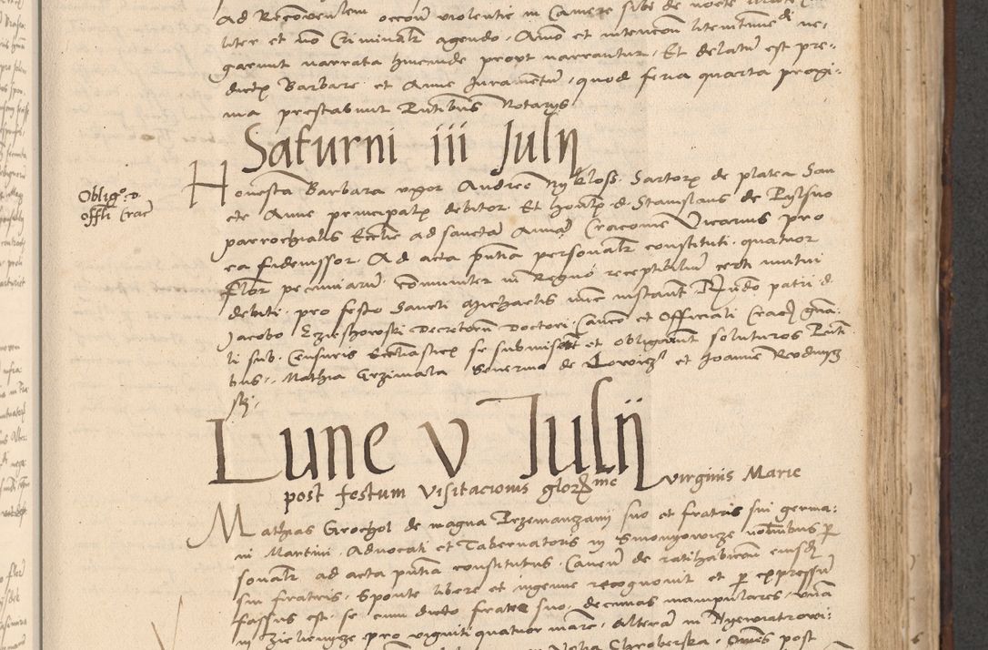 Zdjęcie nr 523 dla obiektu archiwalnego: INRI. Acta actorum, obligacionum et sentenciarum tam interlocutoriarum quam diffinitivarum coram reverendo patre ac egregio viro domino Jacobo Erciss[o]wski decretorum doctorem, canonico et officiali generali Cracoviensi ad annum Domini 1528, indicionem primam, pontificatus sanctissimi in Christo patris et domini domini Clementis divina probidendcia pape seprtimi, annum quintum, per Stanislaum de Mordi legalem consistorii notarium omine felici inchoantur
