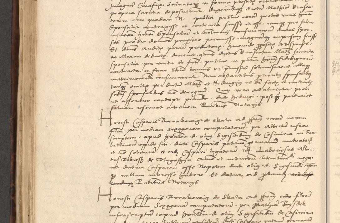Zdjęcie nr 522 dla obiektu archiwalnego: INRI. Acta actorum, obligacionum et sentenciarum tam interlocutoriarum quam diffinitivarum coram reverendo patre ac egregio viro domino Jacobo Erciss[o]wski decretorum doctorem, canonico et officiali generali Cracoviensi ad annum Domini 1528, indicionem primam, pontificatus sanctissimi in Christo patris et domini domini Clementis divina probidendcia pape seprtimi, annum quintum, per Stanislaum de Mordi legalem consistorii notarium omine felici inchoantur