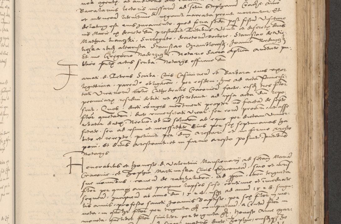 Zdjęcie nr 521 dla obiektu archiwalnego: INRI. Acta actorum, obligacionum et sentenciarum tam interlocutoriarum quam diffinitivarum coram reverendo patre ac egregio viro domino Jacobo Erciss[o]wski decretorum doctorem, canonico et officiali generali Cracoviensi ad annum Domini 1528, indicionem primam, pontificatus sanctissimi in Christo patris et domini domini Clementis divina probidendcia pape seprtimi, annum quintum, per Stanislaum de Mordi legalem consistorii notarium omine felici inchoantur