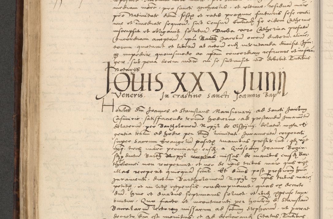 Zdjęcie nr 514 dla obiektu archiwalnego: INRI. Acta actorum, obligacionum et sentenciarum tam interlocutoriarum quam diffinitivarum coram reverendo patre ac egregio viro domino Jacobo Erciss[o]wski decretorum doctorem, canonico et officiali generali Cracoviensi ad annum Domini 1528, indicionem primam, pontificatus sanctissimi in Christo patris et domini domini Clementis divina probidendcia pape seprtimi, annum quintum, per Stanislaum de Mordi legalem consistorii notarium omine felici inchoantur