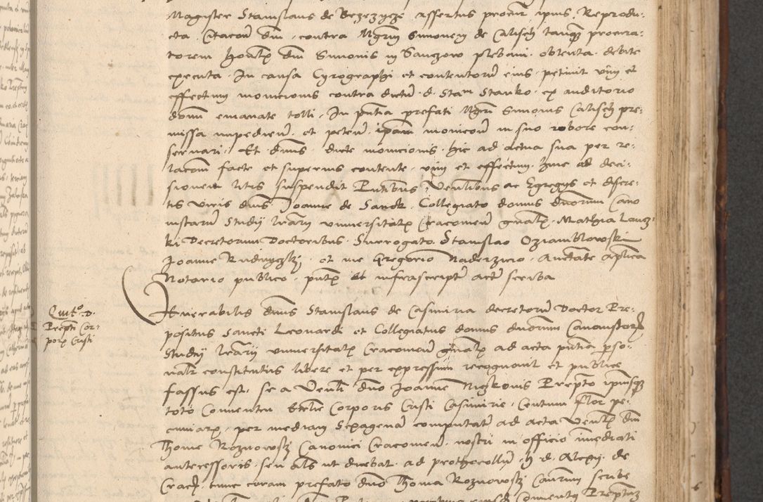 Zdjęcie nr 513 dla obiektu archiwalnego: INRI. Acta actorum, obligacionum et sentenciarum tam interlocutoriarum quam diffinitivarum coram reverendo patre ac egregio viro domino Jacobo Erciss[o]wski decretorum doctorem, canonico et officiali generali Cracoviensi ad annum Domini 1528, indicionem primam, pontificatus sanctissimi in Christo patris et domini domini Clementis divina probidendcia pape seprtimi, annum quintum, per Stanislaum de Mordi legalem consistorii notarium omine felici inchoantur