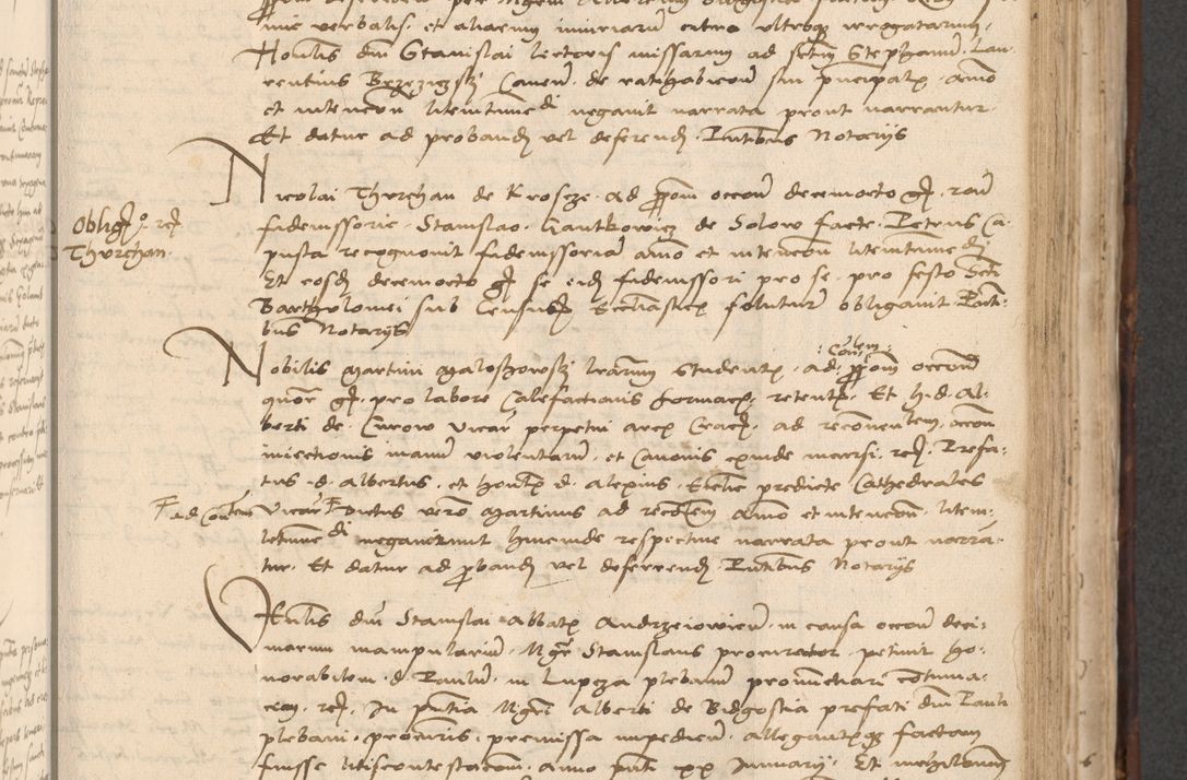 Zdjęcie nr 503 dla obiektu archiwalnego: INRI. Acta actorum, obligacionum et sentenciarum tam interlocutoriarum quam diffinitivarum coram reverendo patre ac egregio viro domino Jacobo Erciss[o]wski decretorum doctorem, canonico et officiali generali Cracoviensi ad annum Domini 1528, indicionem primam, pontificatus sanctissimi in Christo patris et domini domini Clementis divina probidendcia pape seprtimi, annum quintum, per Stanislaum de Mordi legalem consistorii notarium omine felici inchoantur