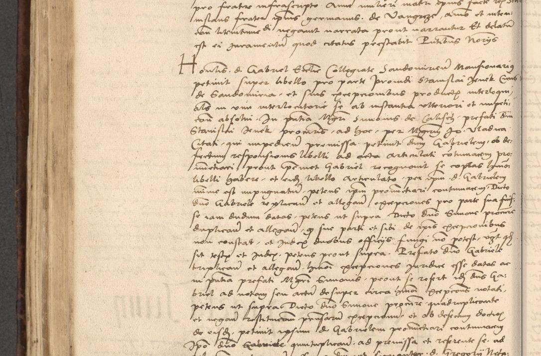 Zdjęcie nr 498 dla obiektu archiwalnego: INRI. Acta actorum, obligacionum et sentenciarum tam interlocutoriarum quam diffinitivarum coram reverendo patre ac egregio viro domino Jacobo Erciss[o]wski decretorum doctorem, canonico et officiali generali Cracoviensi ad annum Domini 1528, indicionem primam, pontificatus sanctissimi in Christo patris et domini domini Clementis divina probidendcia pape seprtimi, annum quintum, per Stanislaum de Mordi legalem consistorii notarium omine felici inchoantur