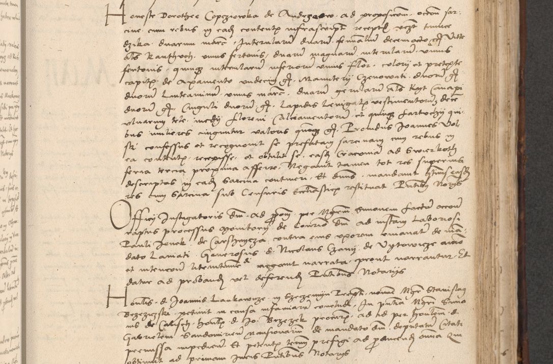 Zdjęcie nr 493 dla obiektu archiwalnego: INRI. Acta actorum, obligacionum et sentenciarum tam interlocutoriarum quam diffinitivarum coram reverendo patre ac egregio viro domino Jacobo Erciss[o]wski decretorum doctorem, canonico et officiali generali Cracoviensi ad annum Domini 1528, indicionem primam, pontificatus sanctissimi in Christo patris et domini domini Clementis divina probidendcia pape seprtimi, annum quintum, per Stanislaum de Mordi legalem consistorii notarium omine felici inchoantur