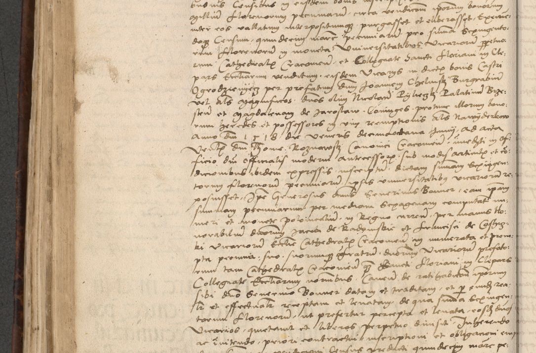 Zdjęcie nr 478 dla obiektu archiwalnego: INRI. Acta actorum, obligacionum et sentenciarum tam interlocutoriarum quam diffinitivarum coram reverendo patre ac egregio viro domino Jacobo Erciss[o]wski decretorum doctorem, canonico et officiali generali Cracoviensi ad annum Domini 1528, indicionem primam, pontificatus sanctissimi in Christo patris et domini domini Clementis divina probidendcia pape seprtimi, annum quintum, per Stanislaum de Mordi legalem consistorii notarium omine felici inchoantur