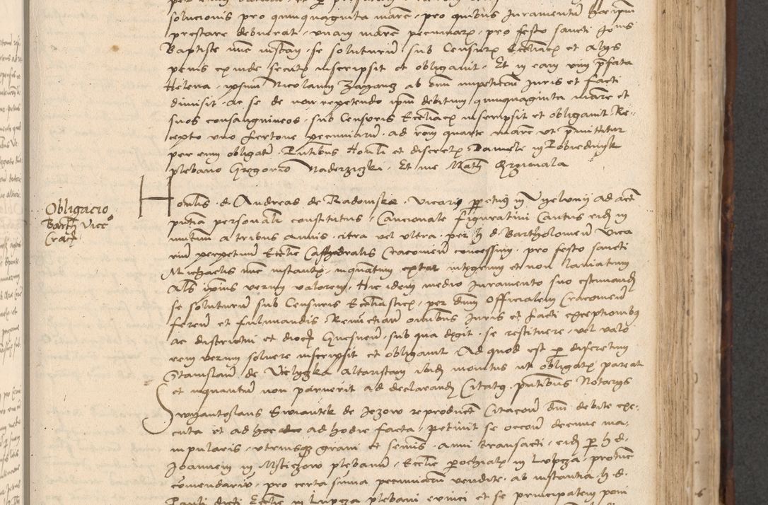Zdjęcie nr 471 dla obiektu archiwalnego: INRI. Acta actorum, obligacionum et sentenciarum tam interlocutoriarum quam diffinitivarum coram reverendo patre ac egregio viro domino Jacobo Erciss[o]wski decretorum doctorem, canonico et officiali generali Cracoviensi ad annum Domini 1528, indicionem primam, pontificatus sanctissimi in Christo patris et domini domini Clementis divina probidendcia pape seprtimi, annum quintum, per Stanislaum de Mordi legalem consistorii notarium omine felici inchoantur