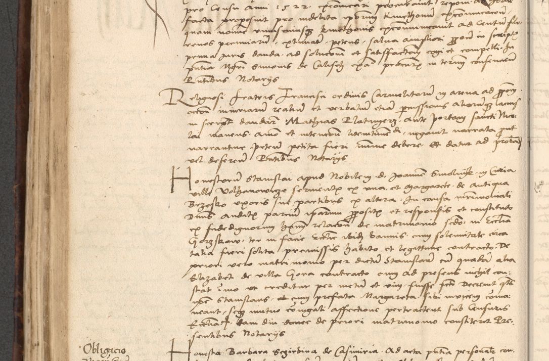 Zdjęcie nr 468 dla obiektu archiwalnego: INRI. Acta actorum, obligacionum et sentenciarum tam interlocutoriarum quam diffinitivarum coram reverendo patre ac egregio viro domino Jacobo Erciss[o]wski decretorum doctorem, canonico et officiali generali Cracoviensi ad annum Domini 1528, indicionem primam, pontificatus sanctissimi in Christo patris et domini domini Clementis divina probidendcia pape seprtimi, annum quintum, per Stanislaum de Mordi legalem consistorii notarium omine felici inchoantur
