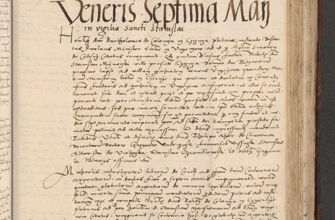 Zdjęcie nr 467 dla obiektu archiwalnego: INRI. Acta actorum, obligacionum et sentenciarum tam interlocutoriarum quam diffinitivarum coram reverendo patre ac egregio viro domino Jacobo Erciss[o]wski decretorum doctorem, canonico et officiali generali Cracoviensi ad annum Domini 1528, indicionem primam, pontificatus sanctissimi in Christo patris et domini domini Clementis divina probidendcia pape seprtimi, annum quintum, per Stanislaum de Mordi legalem consistorii notarium omine felici inchoantur