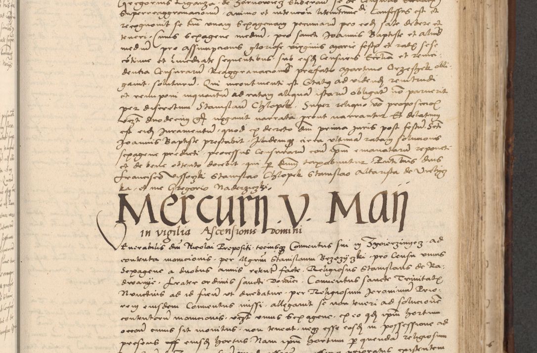 Zdjęcie nr 465 dla obiektu archiwalnego: INRI. Acta actorum, obligacionum et sentenciarum tam interlocutoriarum quam diffinitivarum coram reverendo patre ac egregio viro domino Jacobo Erciss[o]wski decretorum doctorem, canonico et officiali generali Cracoviensi ad annum Domini 1528, indicionem primam, pontificatus sanctissimi in Christo patris et domini domini Clementis divina probidendcia pape seprtimi, annum quintum, per Stanislaum de Mordi legalem consistorii notarium omine felici inchoantur