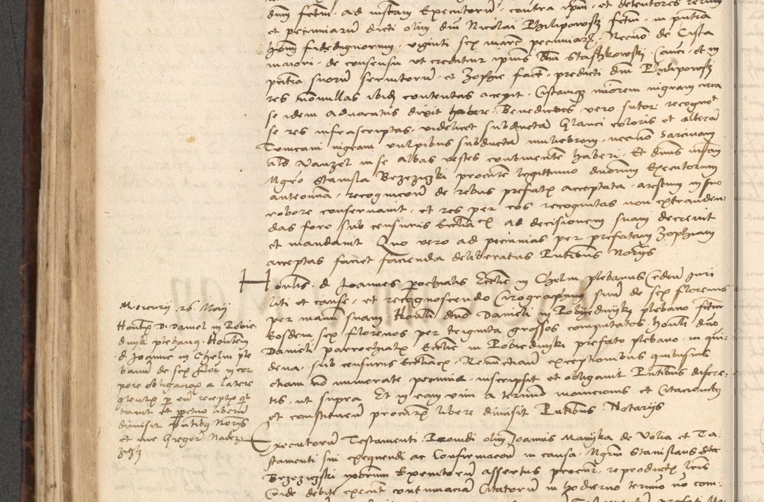 Zdjęcie nr 466 dla obiektu archiwalnego: INRI. Acta actorum, obligacionum et sentenciarum tam interlocutoriarum quam diffinitivarum coram reverendo patre ac egregio viro domino Jacobo Erciss[o]wski decretorum doctorem, canonico et officiali generali Cracoviensi ad annum Domini 1528, indicionem primam, pontificatus sanctissimi in Christo patris et domini domini Clementis divina probidendcia pape seprtimi, annum quintum, per Stanislaum de Mordi legalem consistorii notarium omine felici inchoantur