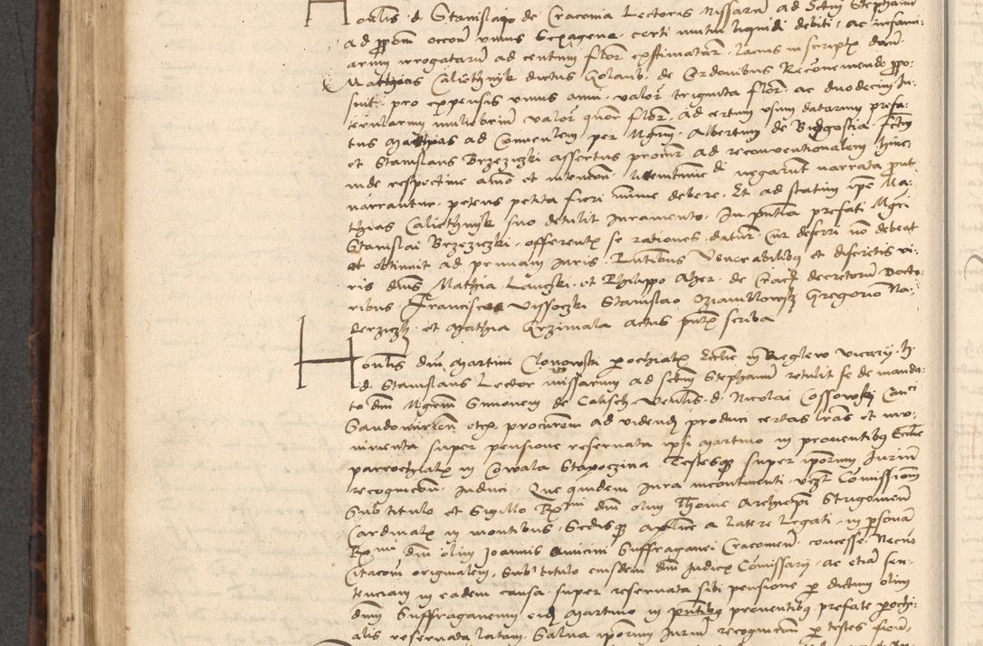 Zdjęcie nr 456 dla obiektu archiwalnego: INRI. Acta actorum, obligacionum et sentenciarum tam interlocutoriarum quam diffinitivarum coram reverendo patre ac egregio viro domino Jacobo Erciss[o]wski decretorum doctorem, canonico et officiali generali Cracoviensi ad annum Domini 1528, indicionem primam, pontificatus sanctissimi in Christo patris et domini domini Clementis divina probidendcia pape seprtimi, annum quintum, per Stanislaum de Mordi legalem consistorii notarium omine felici inchoantur