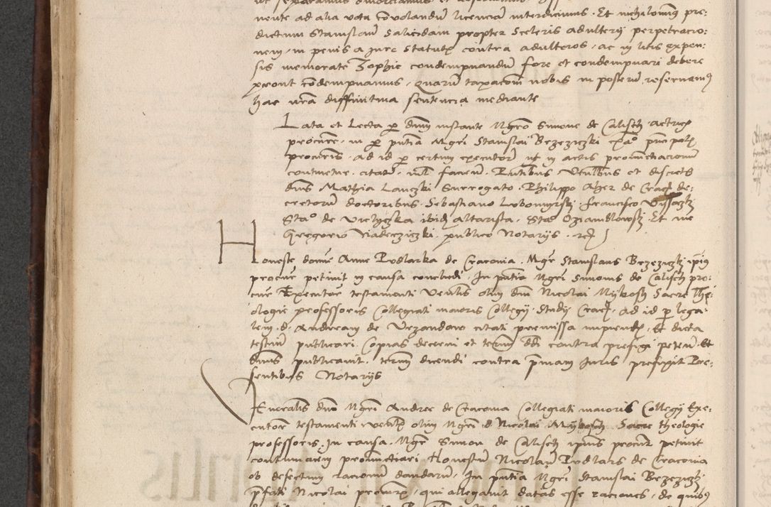 Zdjęcie nr 452 dla obiektu archiwalnego: INRI. Acta actorum, obligacionum et sentenciarum tam interlocutoriarum quam diffinitivarum coram reverendo patre ac egregio viro domino Jacobo Erciss[o]wski decretorum doctorem, canonico et officiali generali Cracoviensi ad annum Domini 1528, indicionem primam, pontificatus sanctissimi in Christo patris et domini domini Clementis divina probidendcia pape seprtimi, annum quintum, per Stanislaum de Mordi legalem consistorii notarium omine felici inchoantur