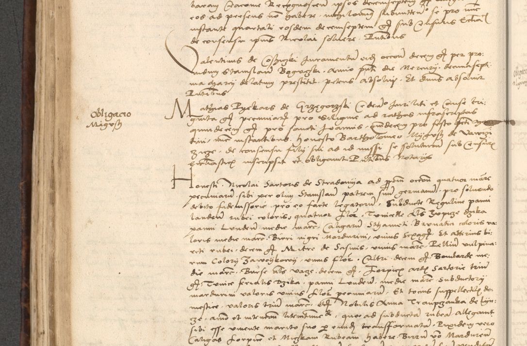 Zdjęcie nr 450 dla obiektu archiwalnego: INRI. Acta actorum, obligacionum et sentenciarum tam interlocutoriarum quam diffinitivarum coram reverendo patre ac egregio viro domino Jacobo Erciss[o]wski decretorum doctorem, canonico et officiali generali Cracoviensi ad annum Domini 1528, indicionem primam, pontificatus sanctissimi in Christo patris et domini domini Clementis divina probidendcia pape seprtimi, annum quintum, per Stanislaum de Mordi legalem consistorii notarium omine felici inchoantur