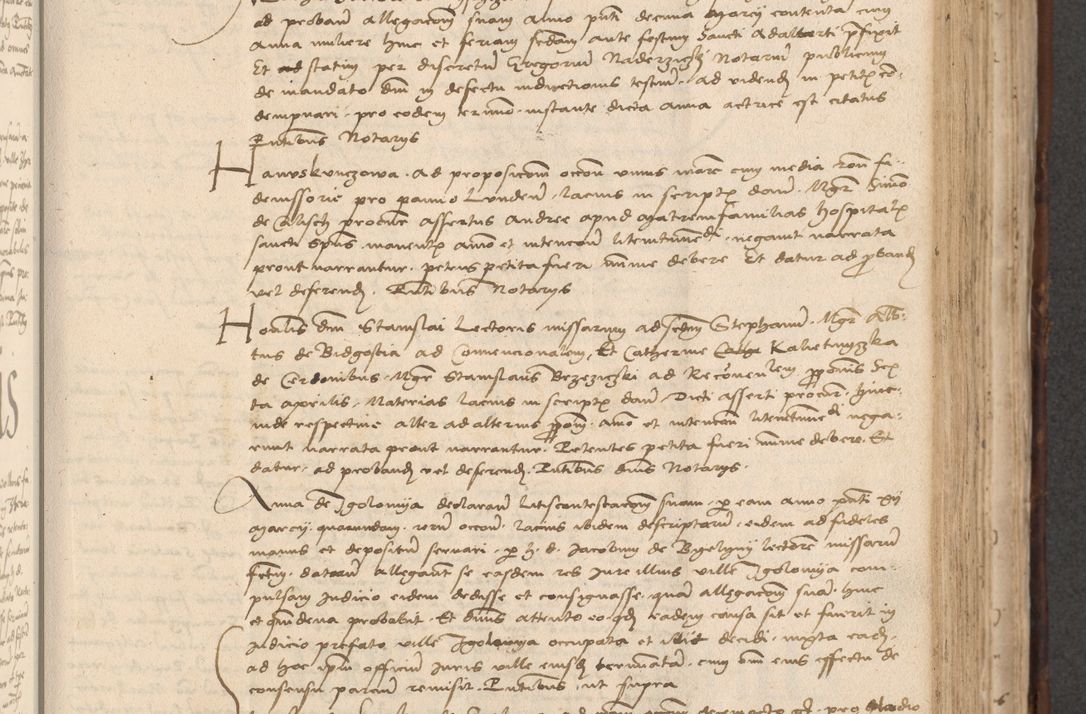 Zdjęcie nr 449 dla obiektu archiwalnego: INRI. Acta actorum, obligacionum et sentenciarum tam interlocutoriarum quam diffinitivarum coram reverendo patre ac egregio viro domino Jacobo Erciss[o]wski decretorum doctorem, canonico et officiali generali Cracoviensi ad annum Domini 1528, indicionem primam, pontificatus sanctissimi in Christo patris et domini domini Clementis divina probidendcia pape seprtimi, annum quintum, per Stanislaum de Mordi legalem consistorii notarium omine felici inchoantur