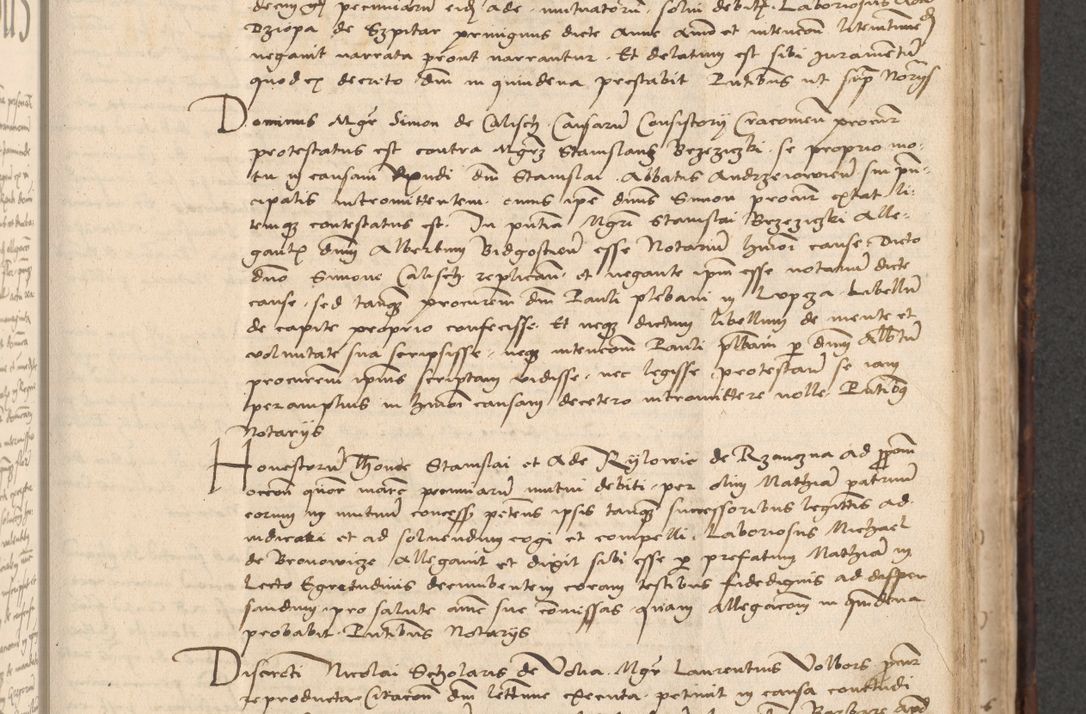 Zdjęcie nr 443 dla obiektu archiwalnego: INRI. Acta actorum, obligacionum et sentenciarum tam interlocutoriarum quam diffinitivarum coram reverendo patre ac egregio viro domino Jacobo Erciss[o]wski decretorum doctorem, canonico et officiali generali Cracoviensi ad annum Domini 1528, indicionem primam, pontificatus sanctissimi in Christo patris et domini domini Clementis divina probidendcia pape seprtimi, annum quintum, per Stanislaum de Mordi legalem consistorii notarium omine felici inchoantur