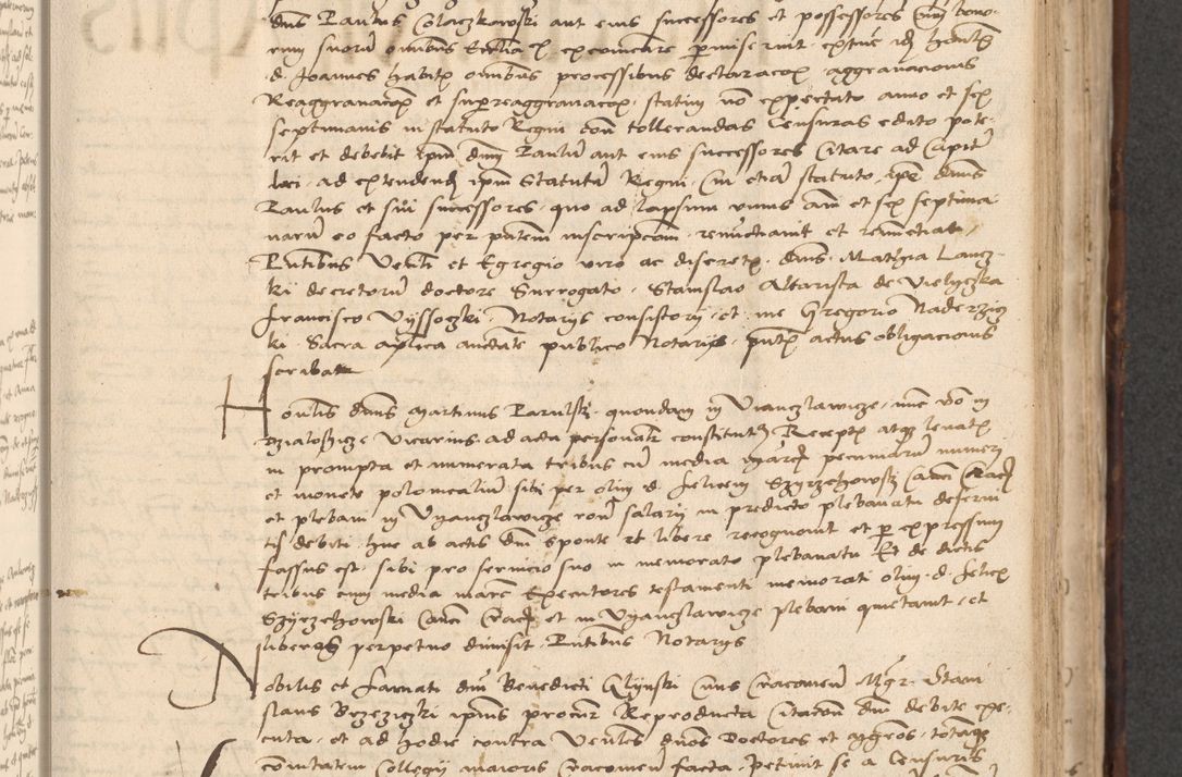 Zdjęcie nr 441 dla obiektu archiwalnego: INRI. Acta actorum, obligacionum et sentenciarum tam interlocutoriarum quam diffinitivarum coram reverendo patre ac egregio viro domino Jacobo Erciss[o]wski decretorum doctorem, canonico et officiali generali Cracoviensi ad annum Domini 1528, indicionem primam, pontificatus sanctissimi in Christo patris et domini domini Clementis divina probidendcia pape seprtimi, annum quintum, per Stanislaum de Mordi legalem consistorii notarium omine felici inchoantur