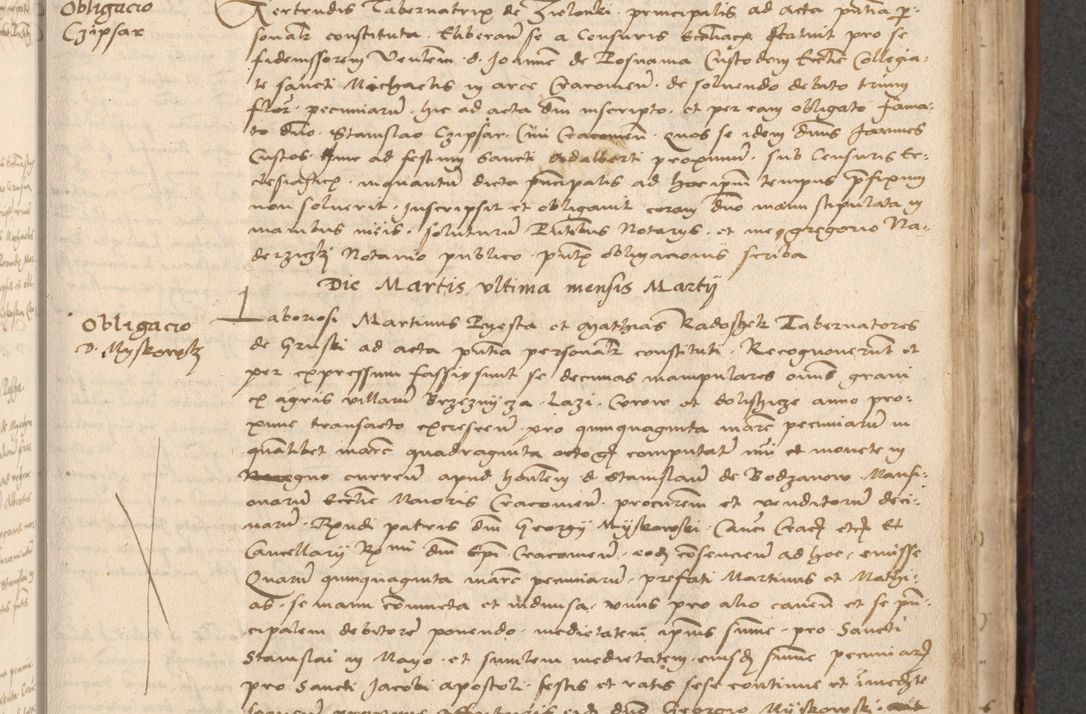 Zdjęcie nr 437 dla obiektu archiwalnego: INRI. Acta actorum, obligacionum et sentenciarum tam interlocutoriarum quam diffinitivarum coram reverendo patre ac egregio viro domino Jacobo Erciss[o]wski decretorum doctorem, canonico et officiali generali Cracoviensi ad annum Domini 1528, indicionem primam, pontificatus sanctissimi in Christo patris et domini domini Clementis divina probidendcia pape seprtimi, annum quintum, per Stanislaum de Mordi legalem consistorii notarium omine felici inchoantur