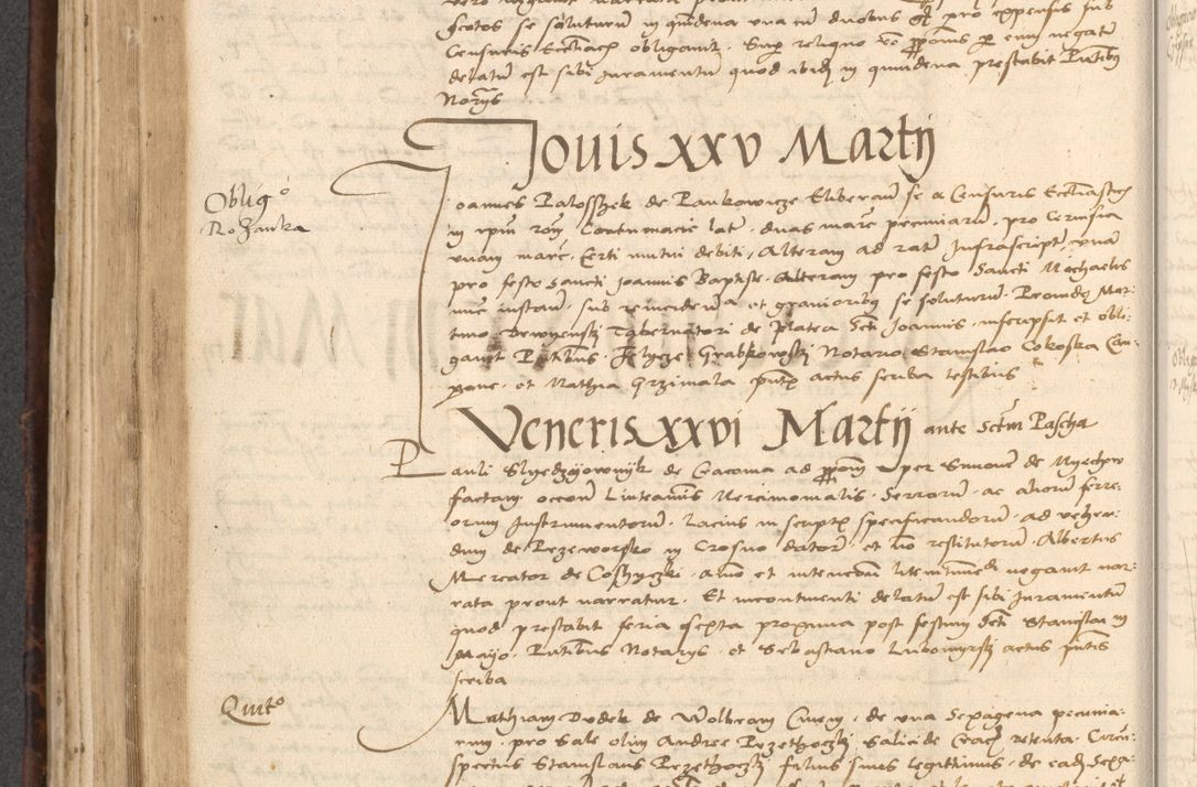 Zdjęcie nr 436 dla obiektu archiwalnego: INRI. Acta actorum, obligacionum et sentenciarum tam interlocutoriarum quam diffinitivarum coram reverendo patre ac egregio viro domino Jacobo Erciss[o]wski decretorum doctorem, canonico et officiali generali Cracoviensi ad annum Domini 1528, indicionem primam, pontificatus sanctissimi in Christo patris et domini domini Clementis divina probidendcia pape seprtimi, annum quintum, per Stanislaum de Mordi legalem consistorii notarium omine felici inchoantur