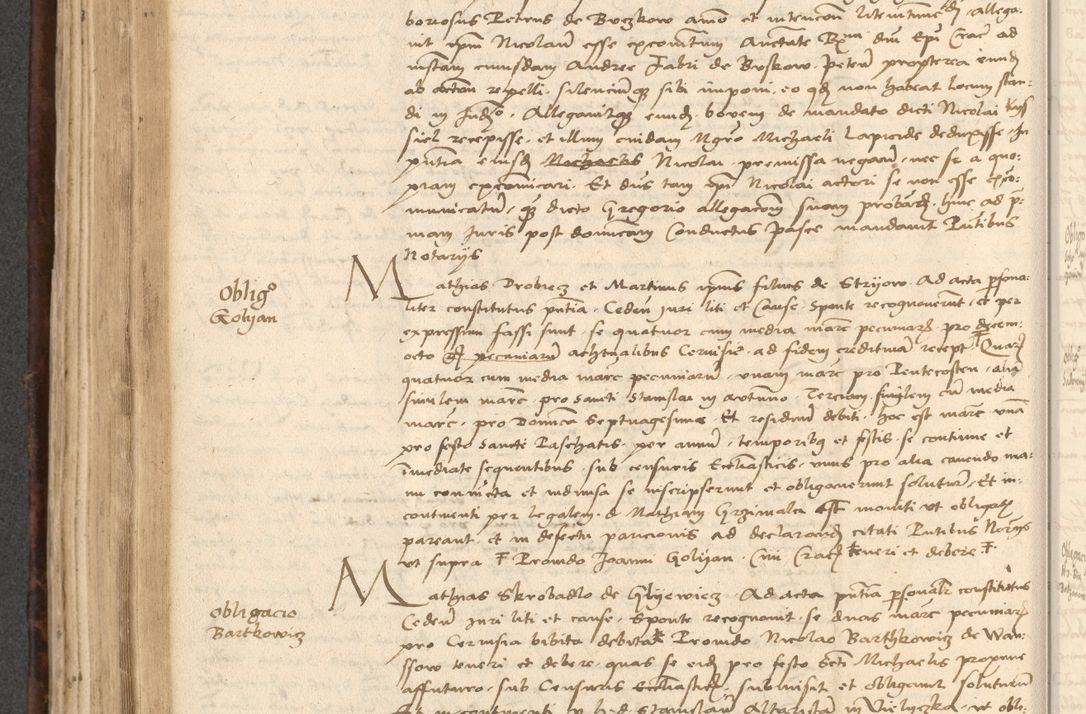 Zdjęcie nr 422 dla obiektu archiwalnego: INRI. Acta actorum, obligacionum et sentenciarum tam interlocutoriarum quam diffinitivarum coram reverendo patre ac egregio viro domino Jacobo Erciss[o]wski decretorum doctorem, canonico et officiali generali Cracoviensi ad annum Domini 1528, indicionem primam, pontificatus sanctissimi in Christo patris et domini domini Clementis divina probidendcia pape seprtimi, annum quintum, per Stanislaum de Mordi legalem consistorii notarium omine felici inchoantur