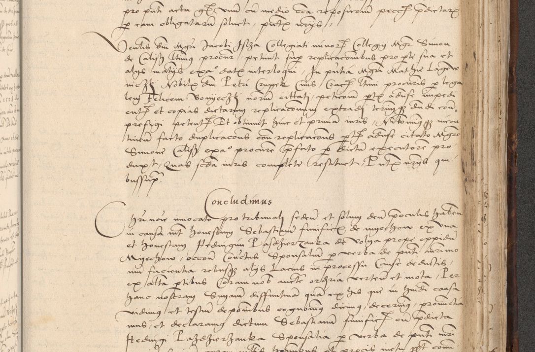 Zdjęcie nr 803 dla obiektu archiwalnego: INRI. Acta actorum, obligacionum et sentenciarum tam interlocutoriarum quam diffinitivarum coram reverendo patre ac egregio viro domino Jacobo Erciss[o]wski decretorum doctorem, canonico et officiali generali Cracoviensi ad annum Domini 1528, indicionem primam, pontificatus sanctissimi in Christo patris et domini domini Clementis divina probidendcia pape seprtimi, annum quintum, per Stanislaum de Mordi legalem consistorii notarium omine felici inchoantur