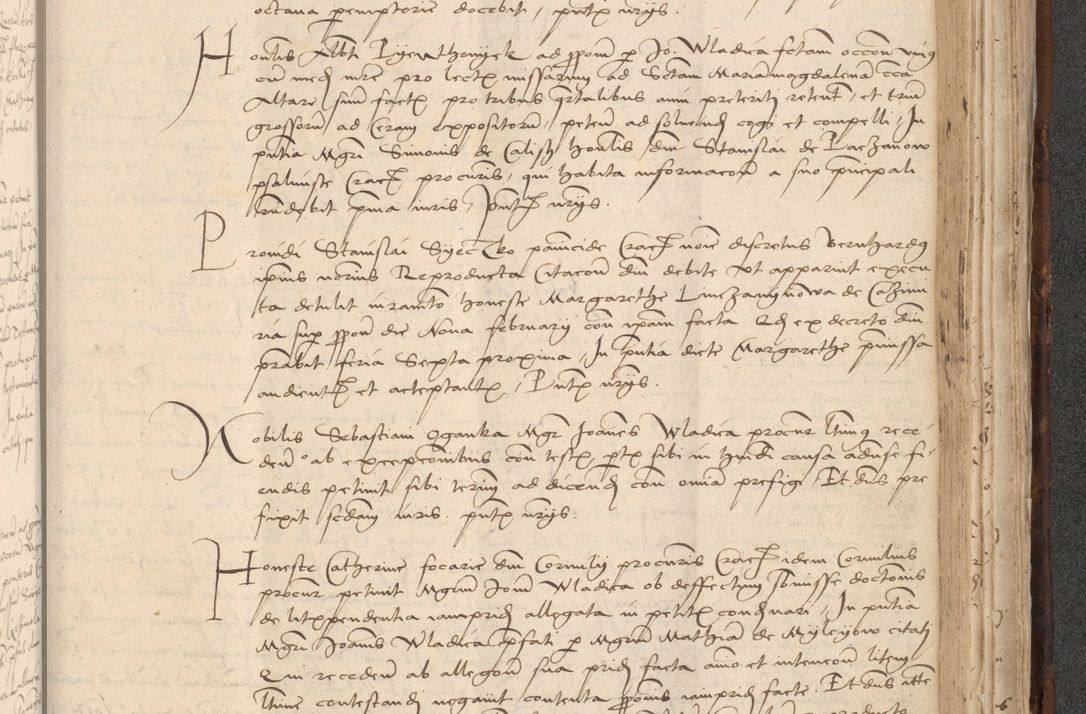 Zdjęcie nr 799 dla obiektu archiwalnego: INRI. Acta actorum, obligacionum et sentenciarum tam interlocutoriarum quam diffinitivarum coram reverendo patre ac egregio viro domino Jacobo Erciss[o]wski decretorum doctorem, canonico et officiali generali Cracoviensi ad annum Domini 1528, indicionem primam, pontificatus sanctissimi in Christo patris et domini domini Clementis divina probidendcia pape seprtimi, annum quintum, per Stanislaum de Mordi legalem consistorii notarium omine felici inchoantur