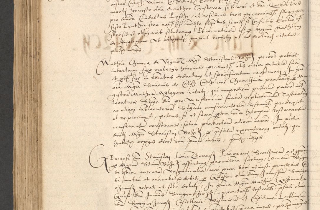Zdjęcie nr 798 dla obiektu archiwalnego: INRI. Acta actorum, obligacionum et sentenciarum tam interlocutoriarum quam diffinitivarum coram reverendo patre ac egregio viro domino Jacobo Erciss[o]wski decretorum doctorem, canonico et officiali generali Cracoviensi ad annum Domini 1528, indicionem primam, pontificatus sanctissimi in Christo patris et domini domini Clementis divina probidendcia pape seprtimi, annum quintum, per Stanislaum de Mordi legalem consistorii notarium omine felici inchoantur