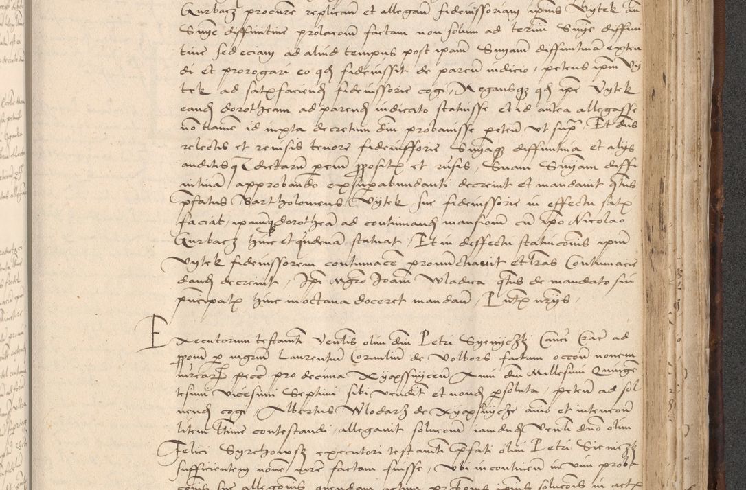 Zdjęcie nr 795 dla obiektu archiwalnego: INRI. Acta actorum, obligacionum et sentenciarum tam interlocutoriarum quam diffinitivarum coram reverendo patre ac egregio viro domino Jacobo Erciss[o]wski decretorum doctorem, canonico et officiali generali Cracoviensi ad annum Domini 1528, indicionem primam, pontificatus sanctissimi in Christo patris et domini domini Clementis divina probidendcia pape seprtimi, annum quintum, per Stanislaum de Mordi legalem consistorii notarium omine felici inchoantur