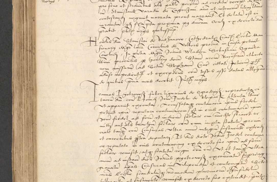 Zdjęcie nr 794 dla obiektu archiwalnego: INRI. Acta actorum, obligacionum et sentenciarum tam interlocutoriarum quam diffinitivarum coram reverendo patre ac egregio viro domino Jacobo Erciss[o]wski decretorum doctorem, canonico et officiali generali Cracoviensi ad annum Domini 1528, indicionem primam, pontificatus sanctissimi in Christo patris et domini domini Clementis divina probidendcia pape seprtimi, annum quintum, per Stanislaum de Mordi legalem consistorii notarium omine felici inchoantur