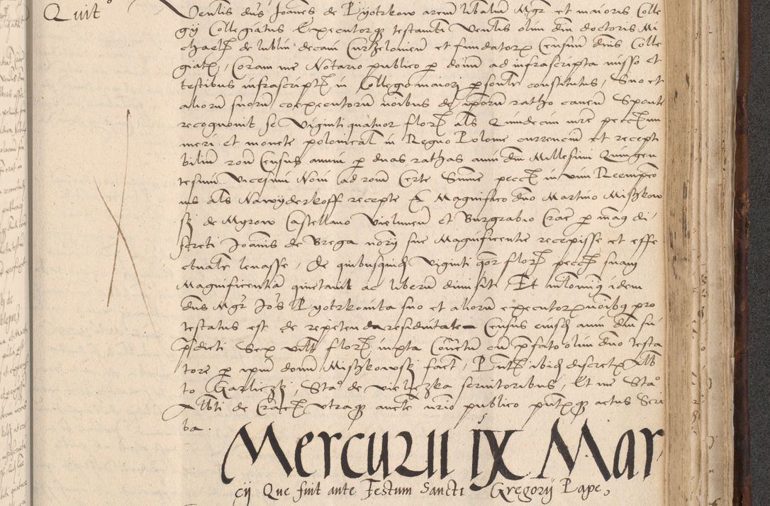 Zdjęcie nr 789 dla obiektu archiwalnego: INRI. Acta actorum, obligacionum et sentenciarum tam interlocutoriarum quam diffinitivarum coram reverendo patre ac egregio viro domino Jacobo Erciss[o]wski decretorum doctorem, canonico et officiali generali Cracoviensi ad annum Domini 1528, indicionem primam, pontificatus sanctissimi in Christo patris et domini domini Clementis divina probidendcia pape seprtimi, annum quintum, per Stanislaum de Mordi legalem consistorii notarium omine felici inchoantur