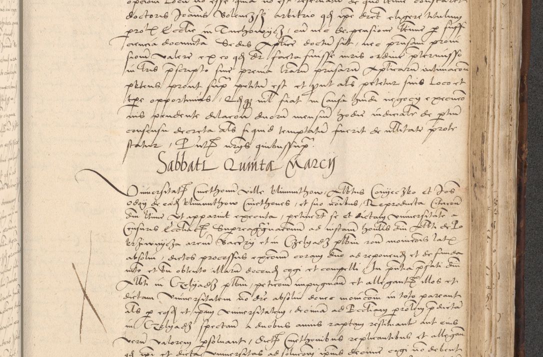 Zdjęcie nr 785 dla obiektu archiwalnego: INRI. Acta actorum, obligacionum et sentenciarum tam interlocutoriarum quam diffinitivarum coram reverendo patre ac egregio viro domino Jacobo Erciss[o]wski decretorum doctorem, canonico et officiali generali Cracoviensi ad annum Domini 1528, indicionem primam, pontificatus sanctissimi in Christo patris et domini domini Clementis divina probidendcia pape seprtimi, annum quintum, per Stanislaum de Mordi legalem consistorii notarium omine felici inchoantur