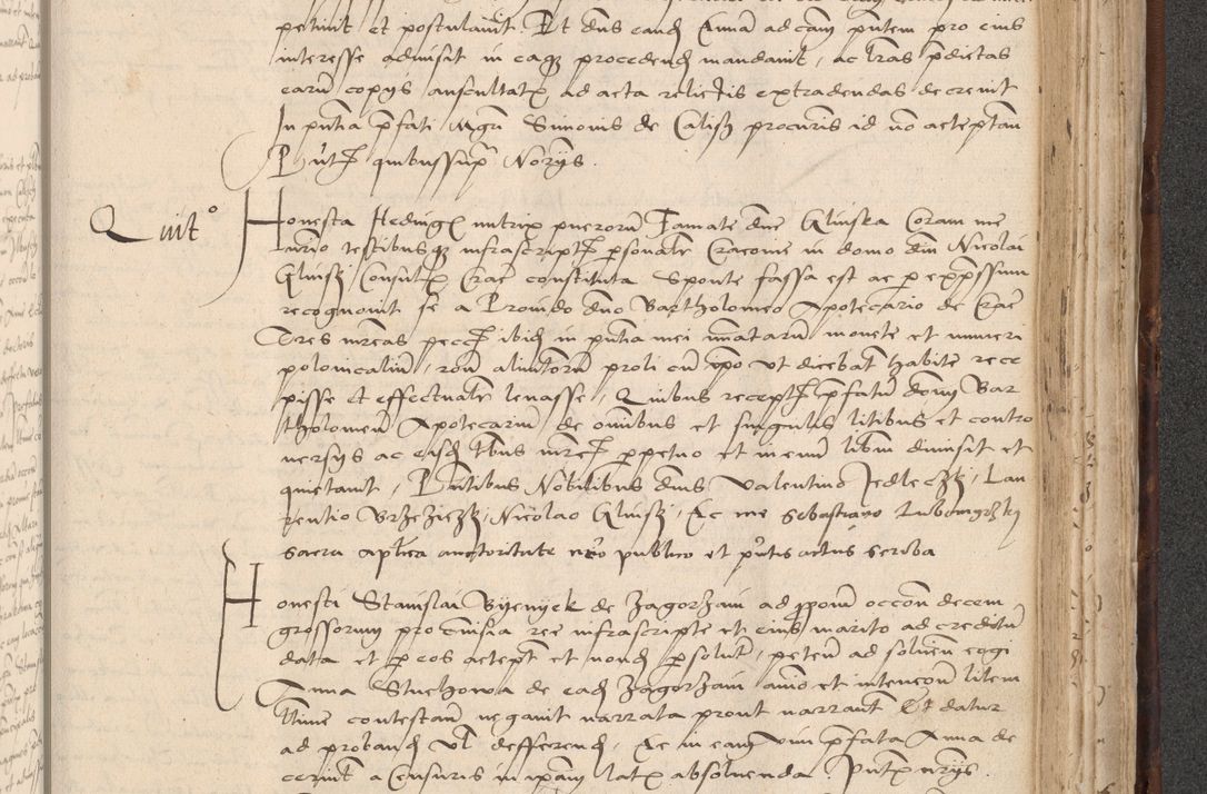 Zdjęcie nr 781 dla obiektu archiwalnego: INRI. Acta actorum, obligacionum et sentenciarum tam interlocutoriarum quam diffinitivarum coram reverendo patre ac egregio viro domino Jacobo Erciss[o]wski decretorum doctorem, canonico et officiali generali Cracoviensi ad annum Domini 1528, indicionem primam, pontificatus sanctissimi in Christo patris et domini domini Clementis divina probidendcia pape seprtimi, annum quintum, per Stanislaum de Mordi legalem consistorii notarium omine felici inchoantur