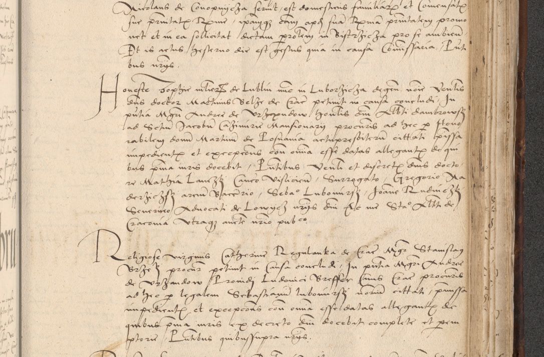 Zdjęcie nr 769 dla obiektu archiwalnego: INRI. Acta actorum, obligacionum et sentenciarum tam interlocutoriarum quam diffinitivarum coram reverendo patre ac egregio viro domino Jacobo Erciss[o]wski decretorum doctorem, canonico et officiali generali Cracoviensi ad annum Domini 1528, indicionem primam, pontificatus sanctissimi in Christo patris et domini domini Clementis divina probidendcia pape seprtimi, annum quintum, per Stanislaum de Mordi legalem consistorii notarium omine felici inchoantur