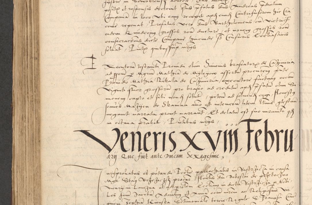 Zdjęcie nr 768 dla obiektu archiwalnego: INRI. Acta actorum, obligacionum et sentenciarum tam interlocutoriarum quam diffinitivarum coram reverendo patre ac egregio viro domino Jacobo Erciss[o]wski decretorum doctorem, canonico et officiali generali Cracoviensi ad annum Domini 1528, indicionem primam, pontificatus sanctissimi in Christo patris et domini domini Clementis divina probidendcia pape seprtimi, annum quintum, per Stanislaum de Mordi legalem consistorii notarium omine felici inchoantur