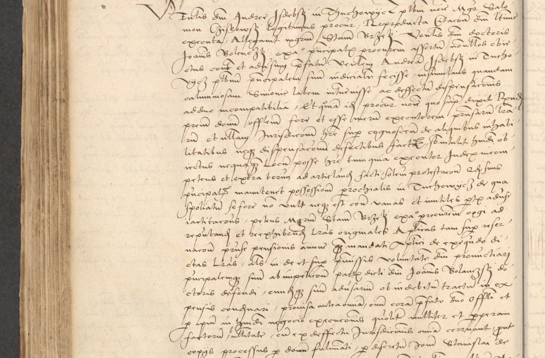 Zdjęcie nr 766 dla obiektu archiwalnego: INRI. Acta actorum, obligacionum et sentenciarum tam interlocutoriarum quam diffinitivarum coram reverendo patre ac egregio viro domino Jacobo Erciss[o]wski decretorum doctorem, canonico et officiali generali Cracoviensi ad annum Domini 1528, indicionem primam, pontificatus sanctissimi in Christo patris et domini domini Clementis divina probidendcia pape seprtimi, annum quintum, per Stanislaum de Mordi legalem consistorii notarium omine felici inchoantur