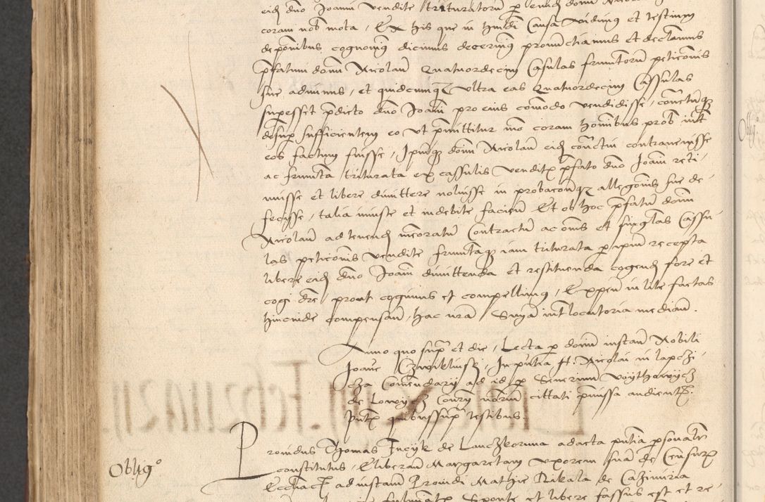 Zdjęcie nr 764 dla obiektu archiwalnego: INRI. Acta actorum, obligacionum et sentenciarum tam interlocutoriarum quam diffinitivarum coram reverendo patre ac egregio viro domino Jacobo Erciss[o]wski decretorum doctorem, canonico et officiali generali Cracoviensi ad annum Domini 1528, indicionem primam, pontificatus sanctissimi in Christo patris et domini domini Clementis divina probidendcia pape seprtimi, annum quintum, per Stanislaum de Mordi legalem consistorii notarium omine felici inchoantur