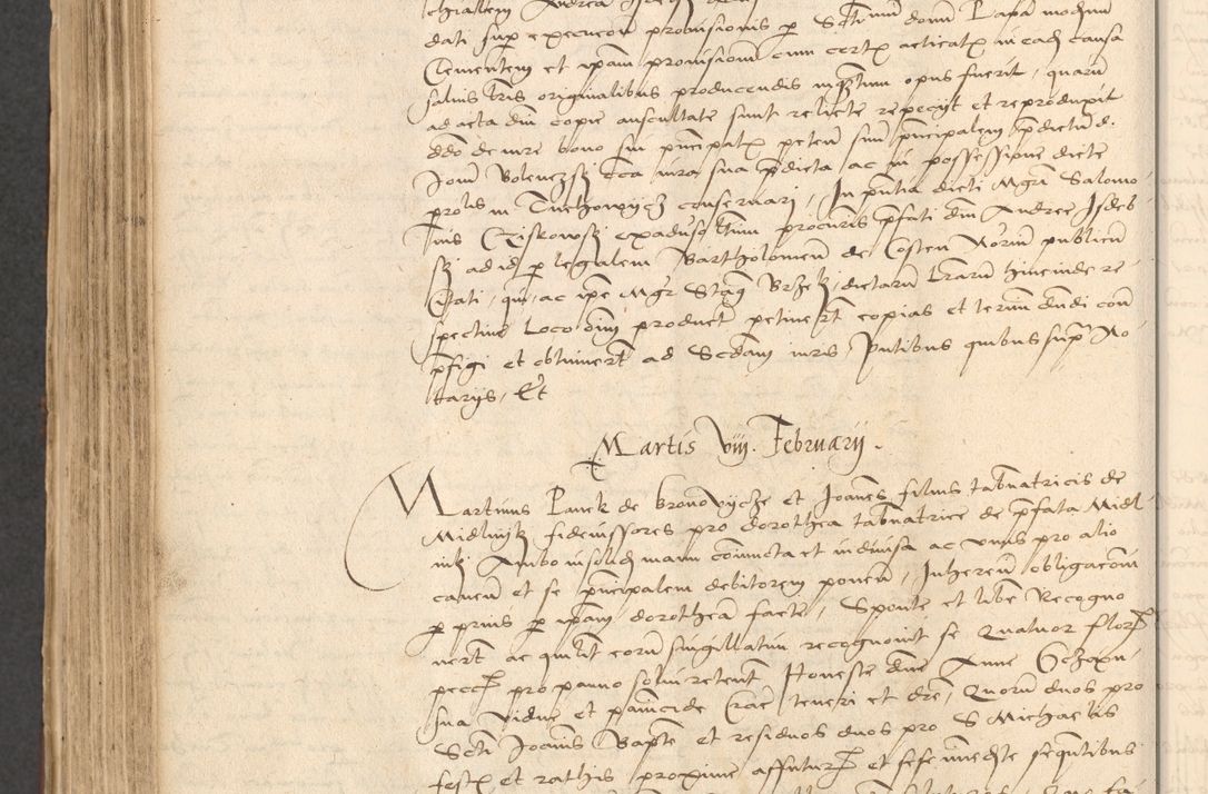 Zdjęcie nr 758 dla obiektu archiwalnego: INRI. Acta actorum, obligacionum et sentenciarum tam interlocutoriarum quam diffinitivarum coram reverendo patre ac egregio viro domino Jacobo Erciss[o]wski decretorum doctorem, canonico et officiali generali Cracoviensi ad annum Domini 1528, indicionem primam, pontificatus sanctissimi in Christo patris et domini domini Clementis divina probidendcia pape seprtimi, annum quintum, per Stanislaum de Mordi legalem consistorii notarium omine felici inchoantur
