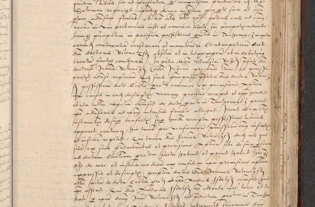 Zdjęcie nr 757 dla obiektu archiwalnego: INRI. Acta actorum, obligacionum et sentenciarum tam interlocutoriarum quam diffinitivarum coram reverendo patre ac egregio viro domino Jacobo Erciss[o]wski decretorum doctorem, canonico et officiali generali Cracoviensi ad annum Domini 1528, indicionem primam, pontificatus sanctissimi in Christo patris et domini domini Clementis divina probidendcia pape seprtimi, annum quintum, per Stanislaum de Mordi legalem consistorii notarium omine felici inchoantur