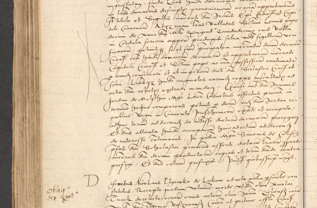 Zdjęcie nr 752 dla obiektu archiwalnego: INRI. Acta actorum, obligacionum et sentenciarum tam interlocutoriarum quam diffinitivarum coram reverendo patre ac egregio viro domino Jacobo Erciss[o]wski decretorum doctorem, canonico et officiali generali Cracoviensi ad annum Domini 1528, indicionem primam, pontificatus sanctissimi in Christo patris et domini domini Clementis divina probidendcia pape seprtimi, annum quintum, per Stanislaum de Mordi legalem consistorii notarium omine felici inchoantur