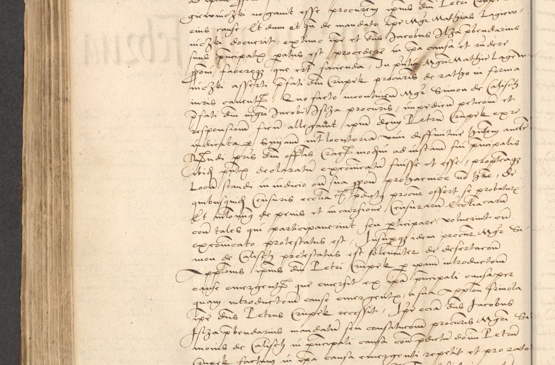 Zdjęcie nr 746 dla obiektu archiwalnego: INRI. Acta actorum, obligacionum et sentenciarum tam interlocutoriarum quam diffinitivarum coram reverendo patre ac egregio viro domino Jacobo Erciss[o]wski decretorum doctorem, canonico et officiali generali Cracoviensi ad annum Domini 1528, indicionem primam, pontificatus sanctissimi in Christo patris et domini domini Clementis divina probidendcia pape seprtimi, annum quintum, per Stanislaum de Mordi legalem consistorii notarium omine felici inchoantur