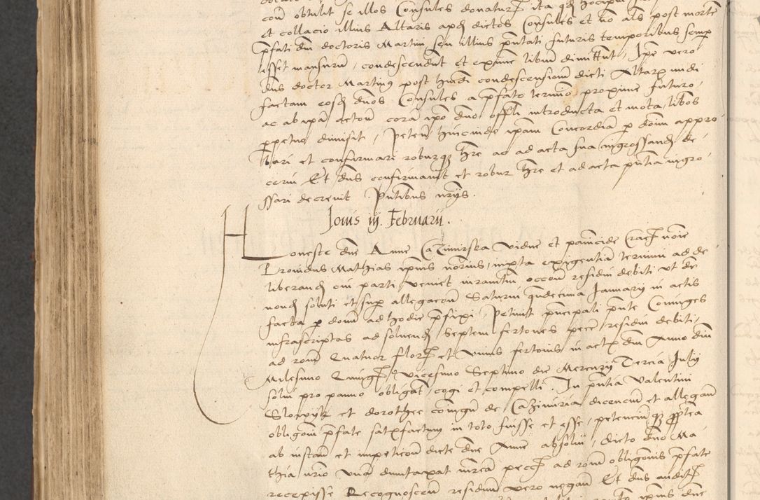 Zdjęcie nr 744 dla obiektu archiwalnego: INRI. Acta actorum, obligacionum et sentenciarum tam interlocutoriarum quam diffinitivarum coram reverendo patre ac egregio viro domino Jacobo Erciss[o]wski decretorum doctorem, canonico et officiali generali Cracoviensi ad annum Domini 1528, indicionem primam, pontificatus sanctissimi in Christo patris et domini domini Clementis divina probidendcia pape seprtimi, annum quintum, per Stanislaum de Mordi legalem consistorii notarium omine felici inchoantur