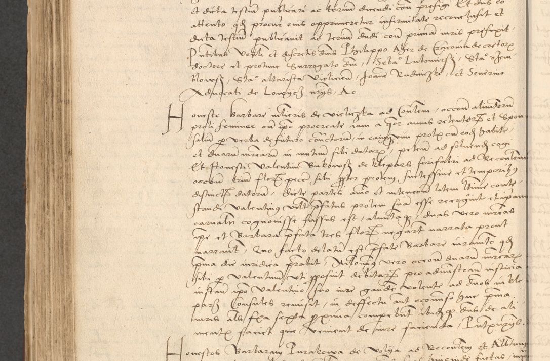 Zdjęcie nr 742 dla obiektu archiwalnego: INRI. Acta actorum, obligacionum et sentenciarum tam interlocutoriarum quam diffinitivarum coram reverendo patre ac egregio viro domino Jacobo Erciss[o]wski decretorum doctorem, canonico et officiali generali Cracoviensi ad annum Domini 1528, indicionem primam, pontificatus sanctissimi in Christo patris et domini domini Clementis divina probidendcia pape seprtimi, annum quintum, per Stanislaum de Mordi legalem consistorii notarium omine felici inchoantur