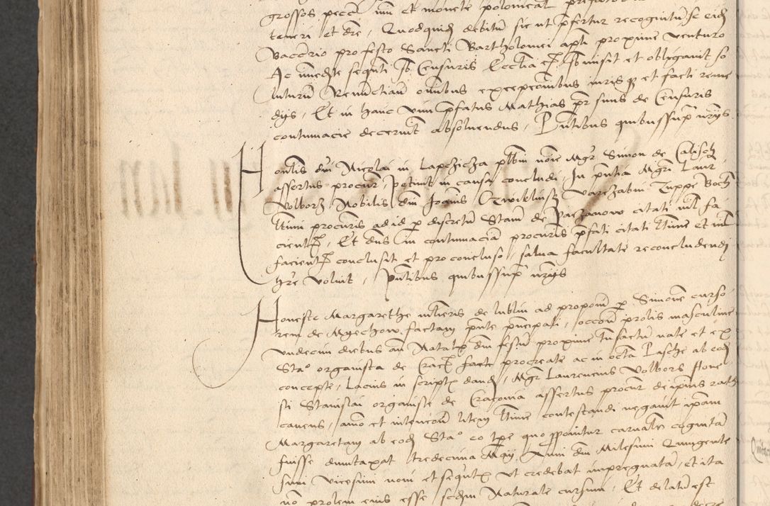 Zdjęcie nr 740 dla obiektu archiwalnego: INRI. Acta actorum, obligacionum et sentenciarum tam interlocutoriarum quam diffinitivarum coram reverendo patre ac egregio viro domino Jacobo Erciss[o]wski decretorum doctorem, canonico et officiali generali Cracoviensi ad annum Domini 1528, indicionem primam, pontificatus sanctissimi in Christo patris et domini domini Clementis divina probidendcia pape seprtimi, annum quintum, per Stanislaum de Mordi legalem consistorii notarium omine felici inchoantur