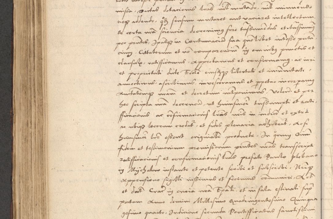 Zdjęcie nr 720 dla obiektu archiwalnego: INRI. Acta actorum, obligacionum et sentenciarum tam interlocutoriarum quam diffinitivarum coram reverendo patre ac egregio viro domino Jacobo Erciss[o]wski decretorum doctorem, canonico et officiali generali Cracoviensi ad annum Domini 1528, indicionem primam, pontificatus sanctissimi in Christo patris et domini domini Clementis divina probidendcia pape seprtimi, annum quintum, per Stanislaum de Mordi legalem consistorii notarium omine felici inchoantur